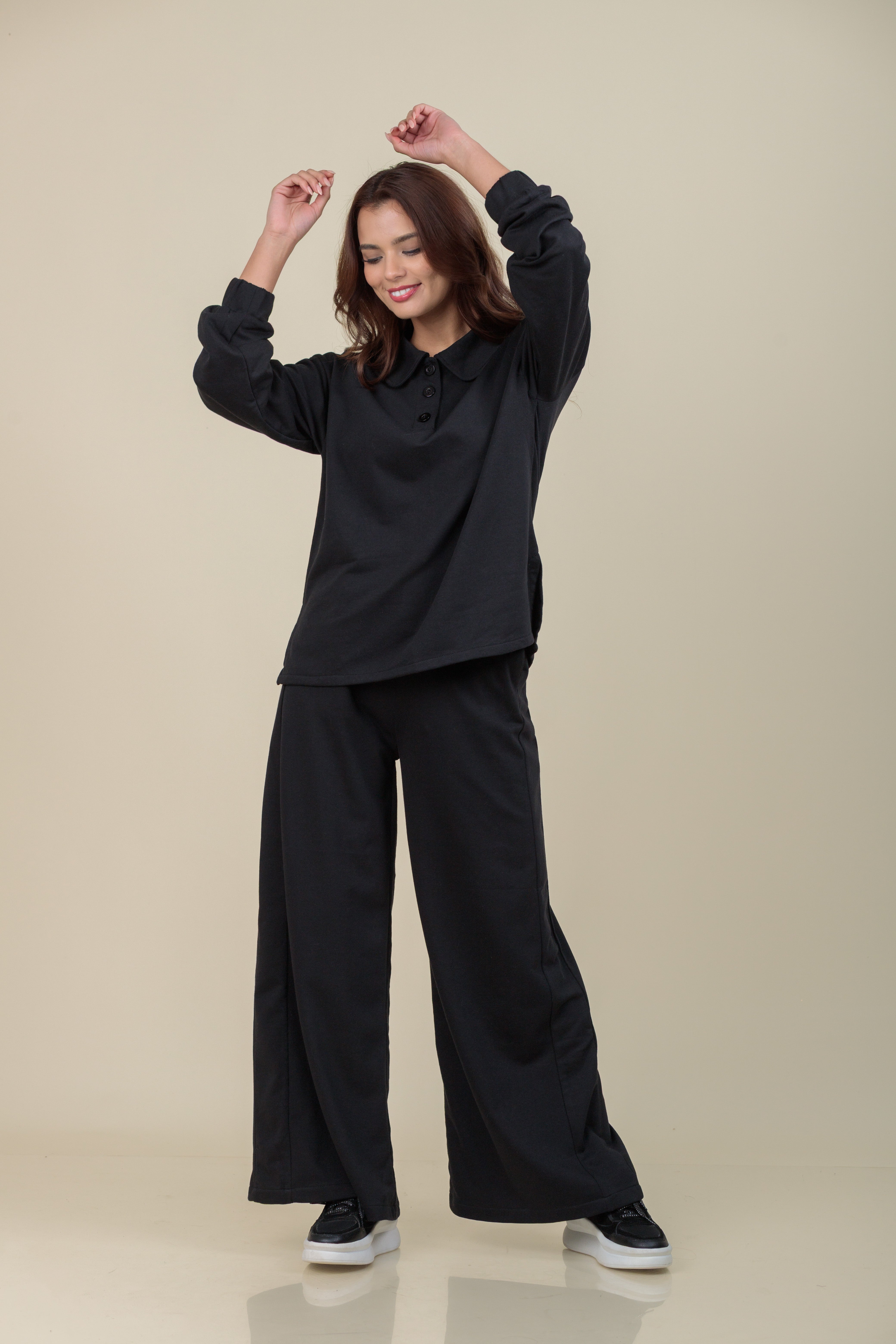 Polera camisera Aura negro