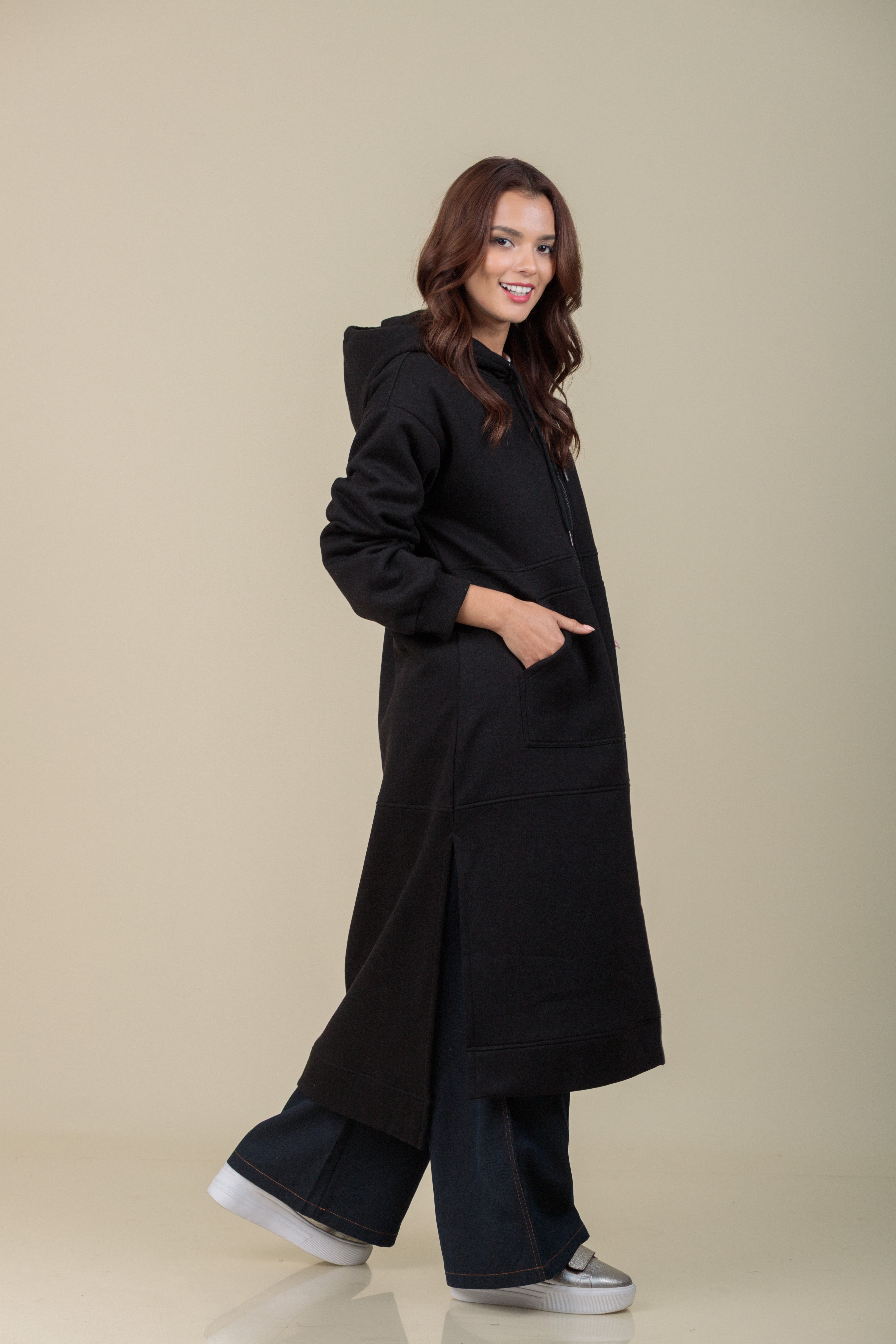 Maxi Hoodie Refugio negro