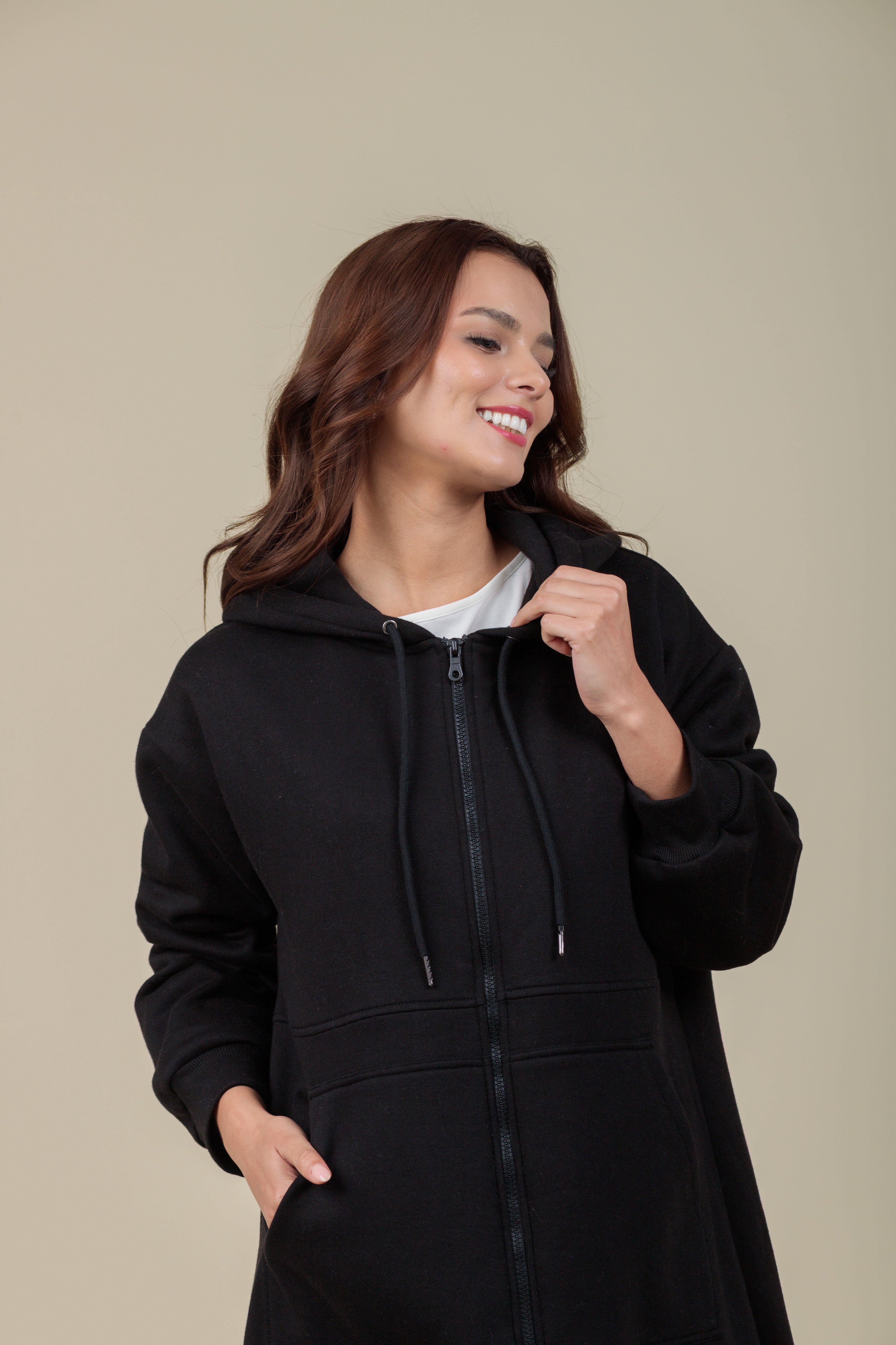 Maxi Hoodie Refugio negro