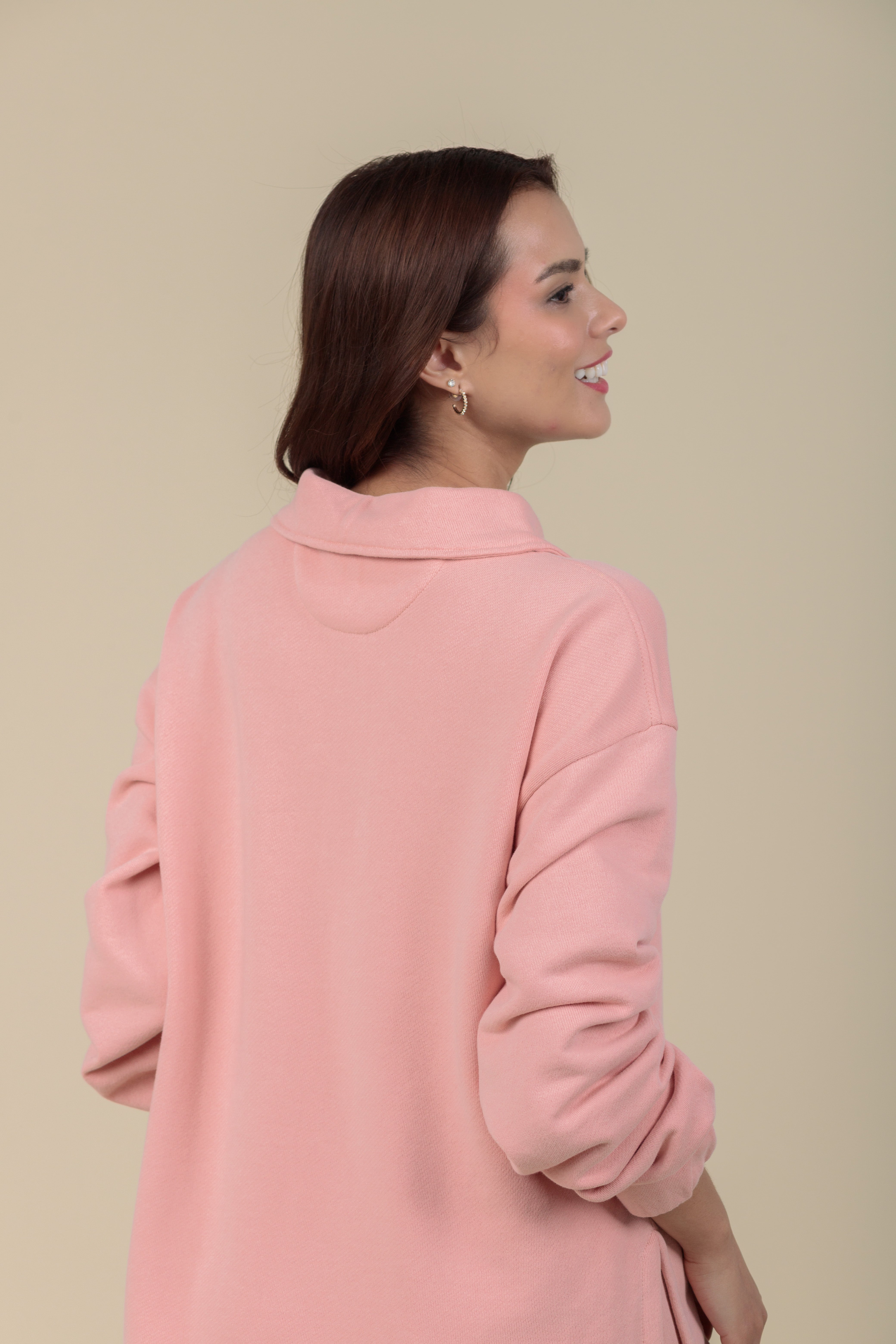 Polera camisera Aura rosa