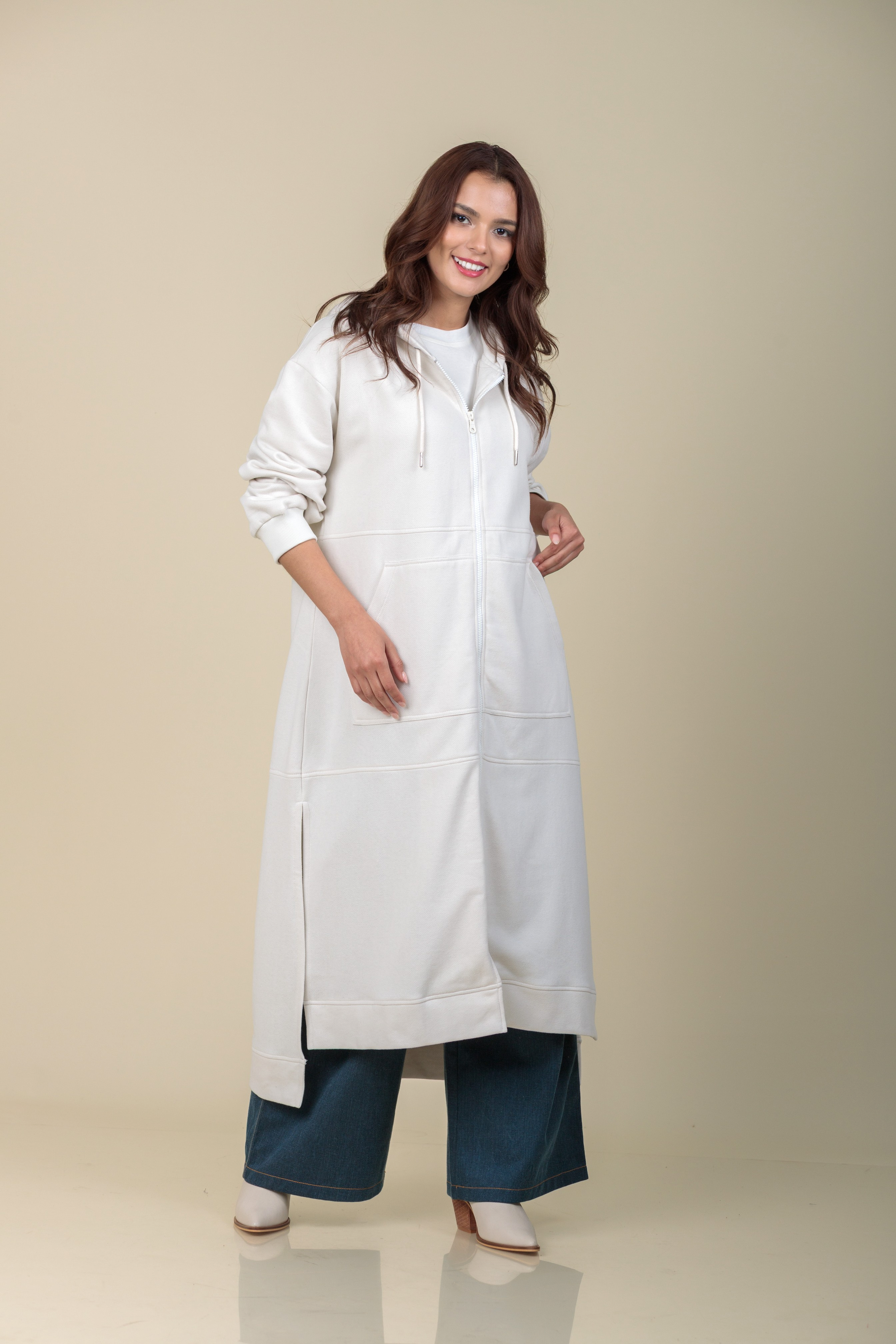 Maxi Hoodie Refugio hueso