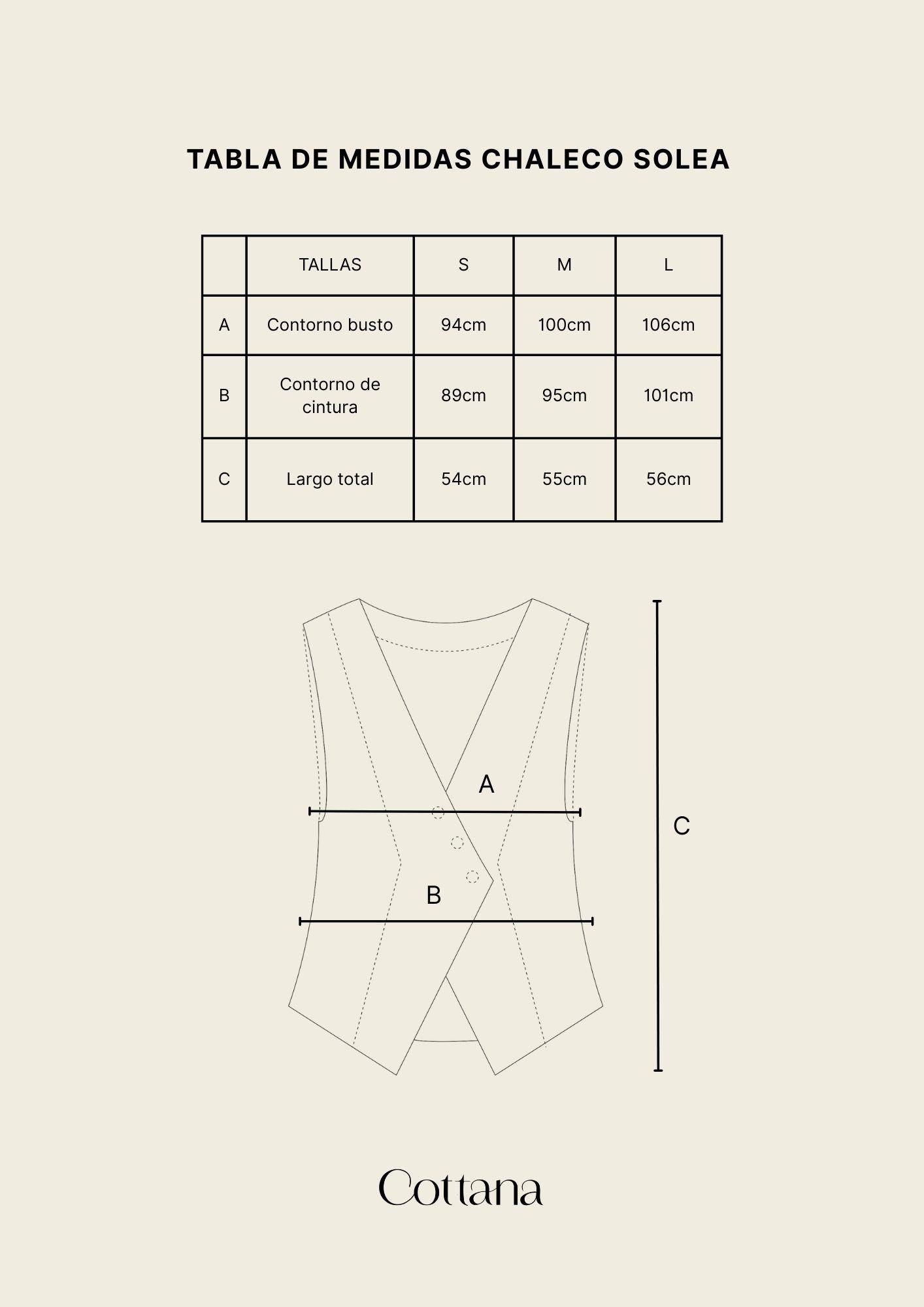 Chaleco sastre Solea Arena