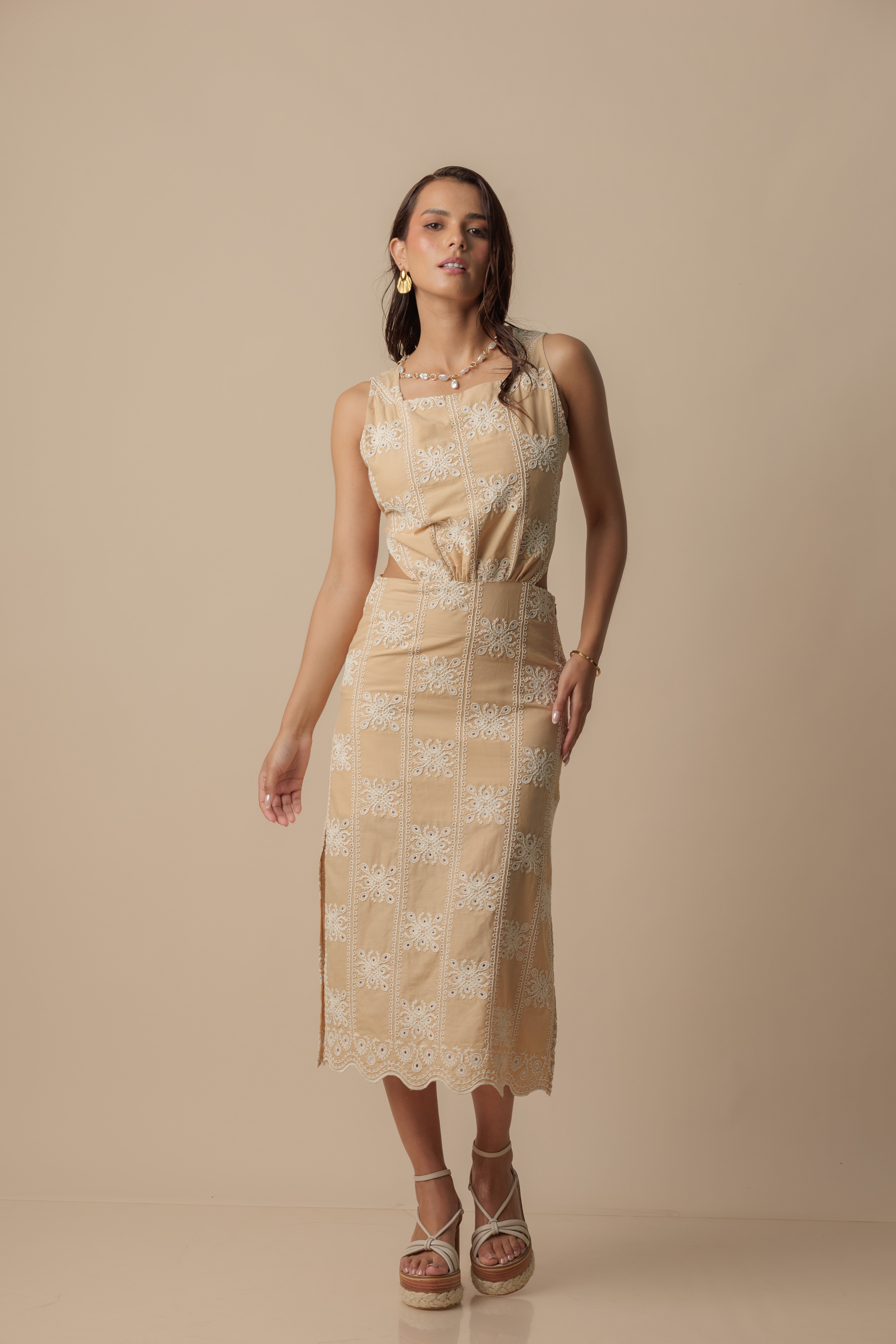 Vestido Salma Peach nude