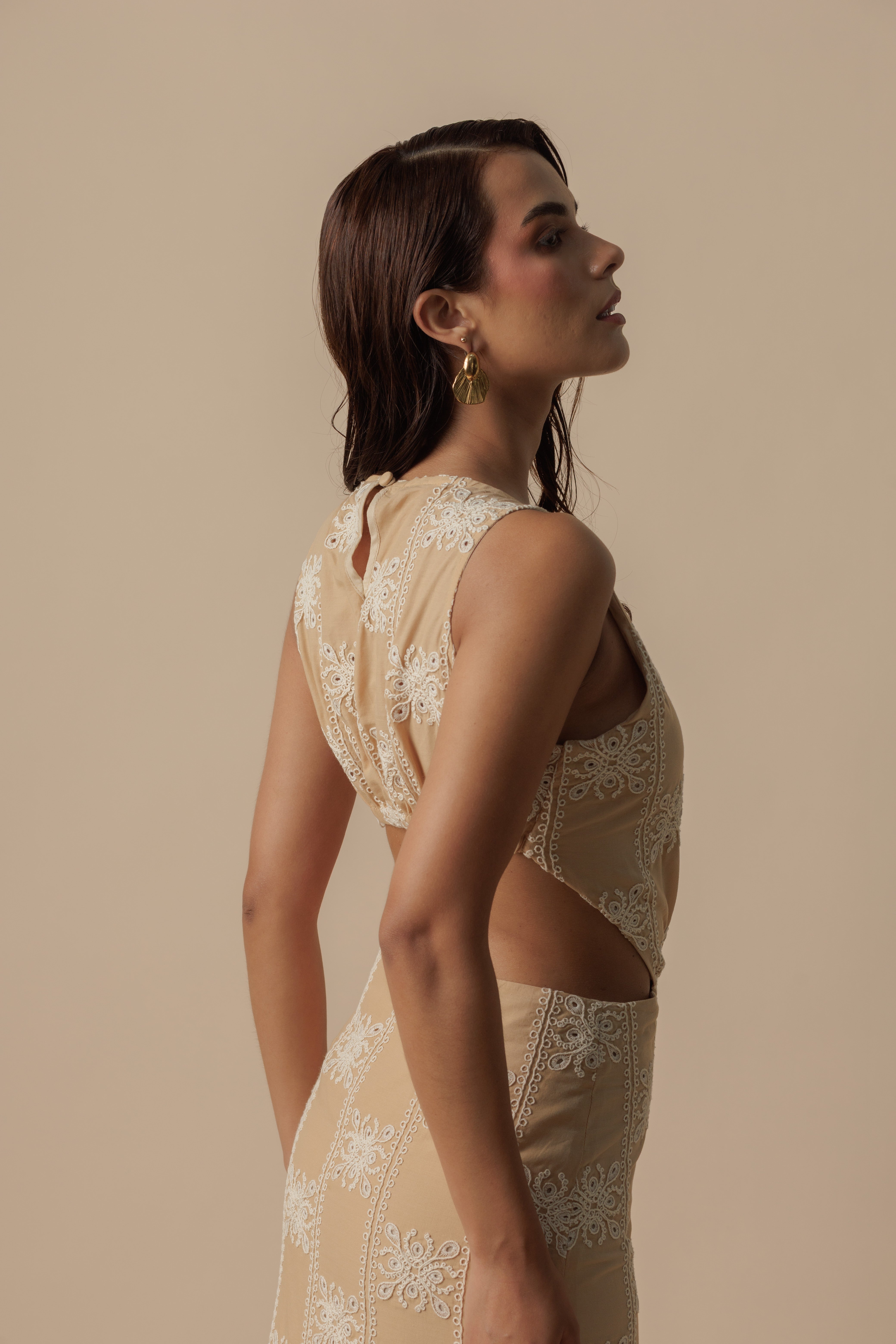 Vestido Salma Peach nude